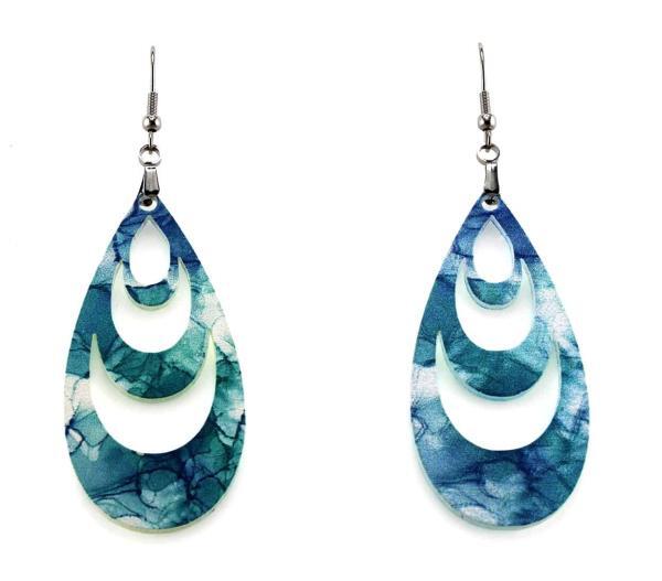 blue dream teardrop earrings