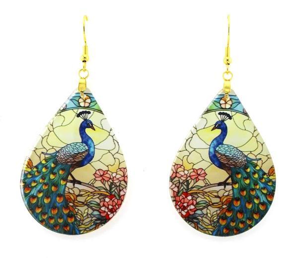 Asian-inspired Peacock Earrings