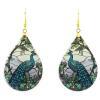 Indulgent Asian Peacock Teardrop Earrings