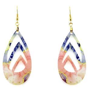 multi-color modern teardrop earrings