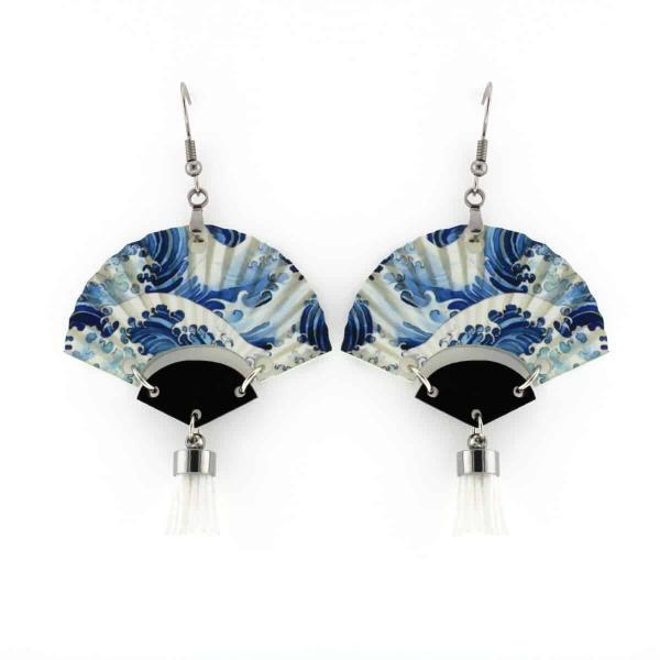 Great-wave-tassel-earrings