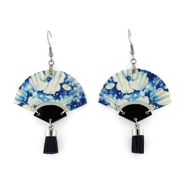 sakura-blue-fan-tassel-earrings